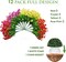 Artificial Hanging Flower Basket for Outdoors, UV Resistant Faux Silk Hanging Plants with 12 Branch Full Design, Fake Daisies Eucalyptus Basket for Porch Patio Garden Balcony Home Decor, Mixed Colors